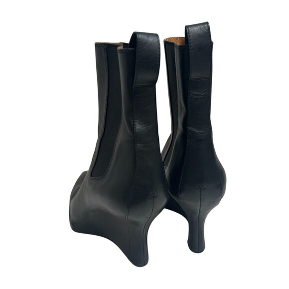 RAG & BONE Eclipse Leather Wedge Black Chelsea Ankle Boots size 39 New Very cool - Picture 4 of 5